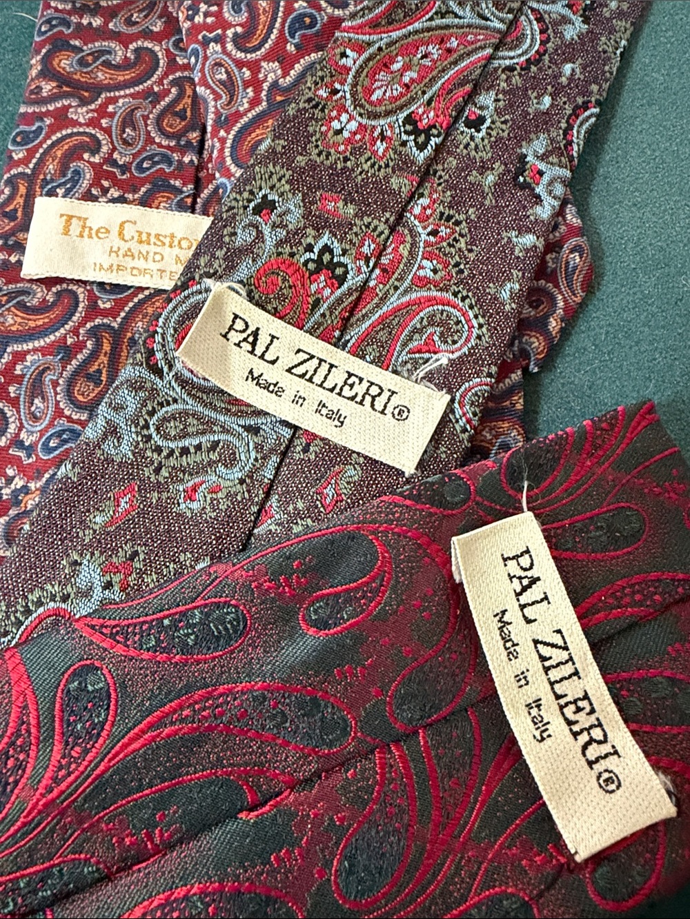 Designer Vintage Paisley Silk Tie trio - Classic Paisley View 5